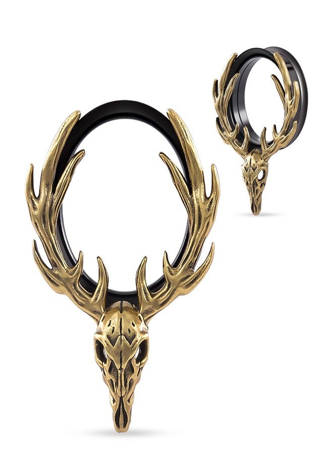 COOEAR Double Flared Ear Tunnel, Flesh Ear Gauges Expander, Piercing Stretchers Earrings 0g. - Image 1